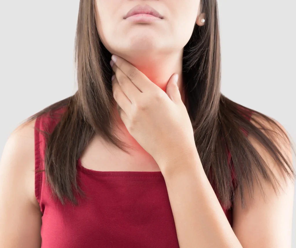 Symptoms of Sore Throat in ER of Irving